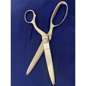 Vintage‎ Wiss Model CC9 Pinking Shears Chrome Plate Made in USA Sewing Scissors